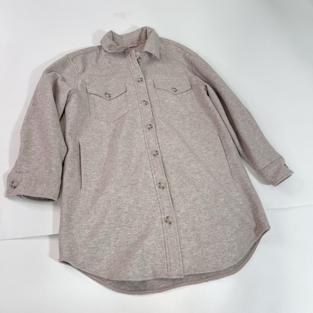 Gentle Fawn Shirt Jacket Womens Medium Button Up Shacket Utility Pockets Fall
